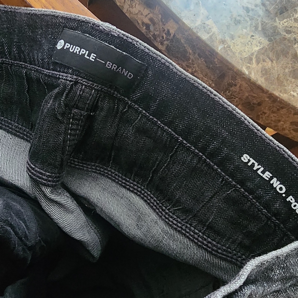 Purple Brand Jeans Style P.001 Black with Paint Splatter size 30